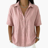 Women's Blouse – Collared Neckline & Button Closure