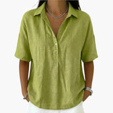 Women's Blouse – Collared Neckline & Button Closure
