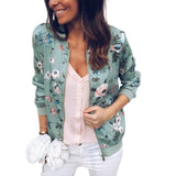 Women's Bomber Jacket – Zip Front & Long Sleeves
