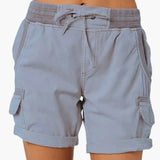 Women's Cargo Shorts – Drawstring Waist & Pockets