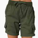 Women's Cargo Shorts – Drawstring Waist & Pockets