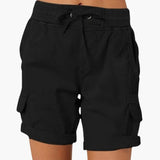 Women's Cargo Shorts – Drawstring Waist & Pockets