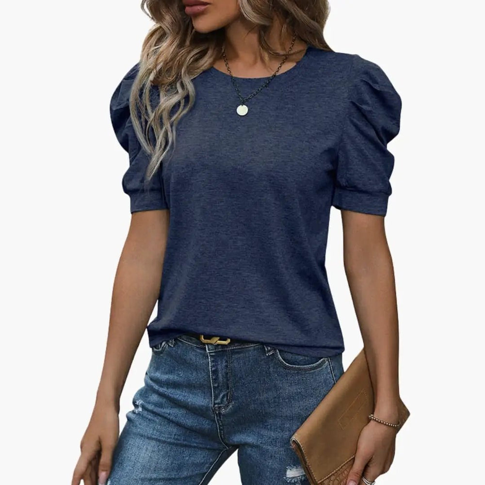 Women's T-Shirt – Crew Neck & Puff Sleeve