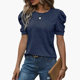 Women's T-Shirt – Crew Neck & Puff Sleeve