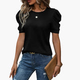 Women's T-Shirt – Crew Neck & Puff Sleeve