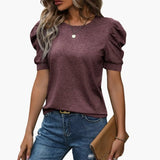 Women's T-Shirt – Crew Neck & Puff Sleeve
