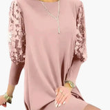 Dress – Women's, Lace Sleeves & Straight Fit