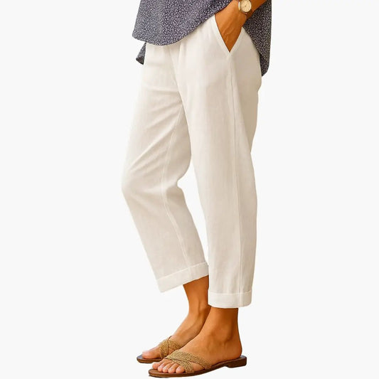 Women’s Elastic Waist Pants with Pockets