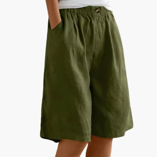 Women’s Elastic Waist Shorts with Pockets