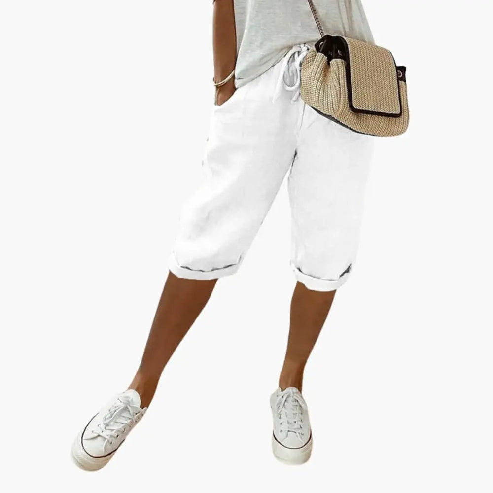 Women's Straight Leg Shorts – Elastic Waist