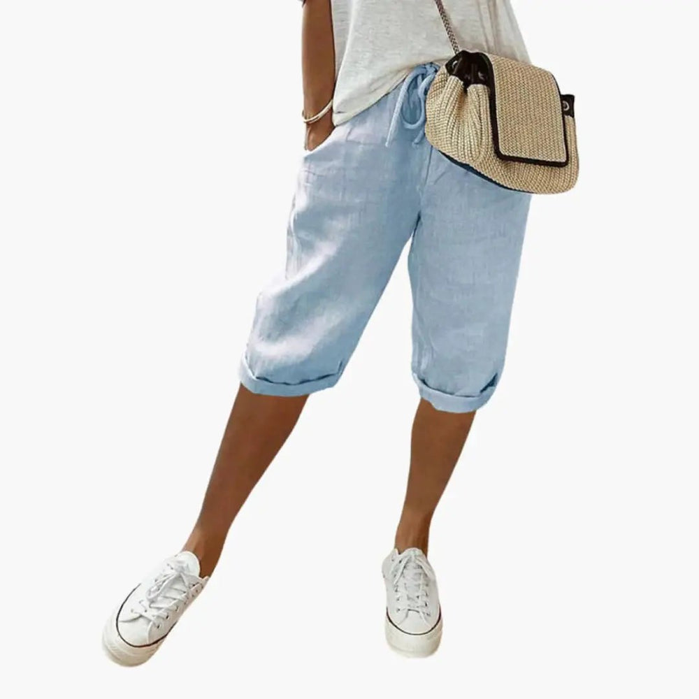 Women's Straight Leg Shorts – Elastic Waist