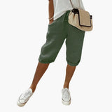 Women's Straight Leg Shorts – Elastic Waist