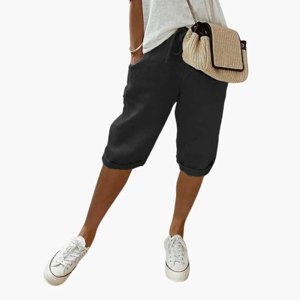 Women's Straight Leg Shorts – Elastic Waist