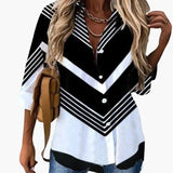 Women's Floral Print Blouse – Round Neck, Long Sleeve & Woven Fabric
