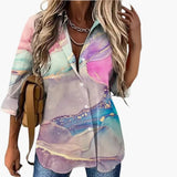 Women's Floral Print Blouse – Round Neck, Long Sleeve & Woven Fabric