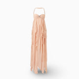 Women's Formal Maxi Long Dress Pleated Off-Shoulder Gown