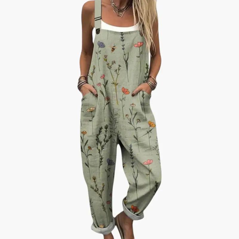 Women's Jumpsuit – Printed Design & Wide Leg Fit
