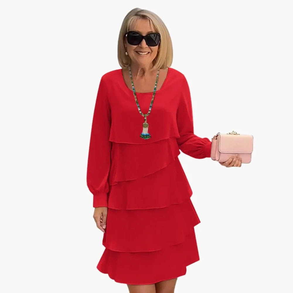 Women's Dress – Long Sleeve & Layered Skirt