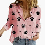 Women's Polka Dot Blouse – Long Sleeves, Button Front & Relaxed Fit