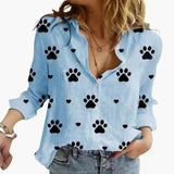 Women's Polka Dot Blouse – Long Sleeves, Button Front & Relaxed Fit