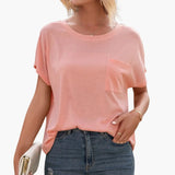 Women's T-Shirt – Loose Fit, Short Sleeve & Chest Pocket