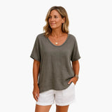 Women's T-Shirt – Loose Fit, Round Neck & Short Sleeve