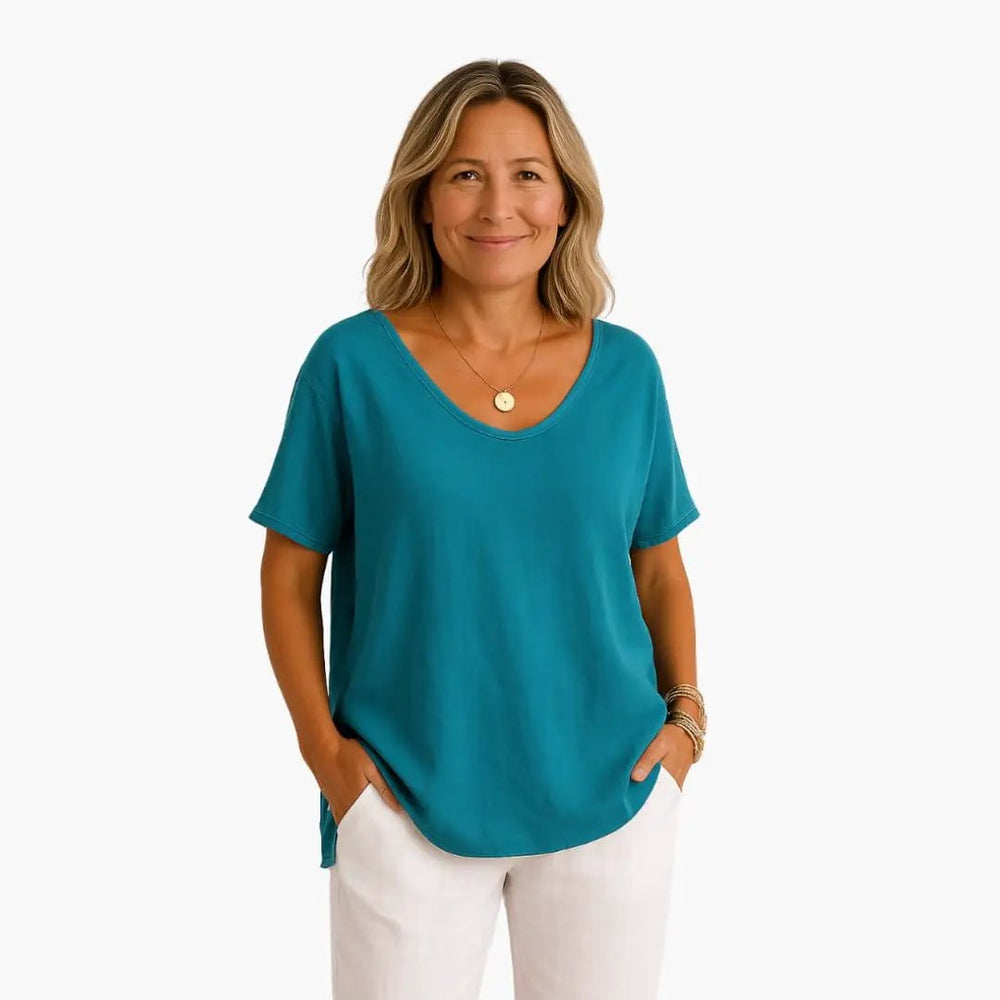 Women's T-Shirt – Loose Fit, Round Neck & Short Sleeve