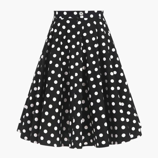 Women's Midi Skirt with Button Closure and Flared Hem
