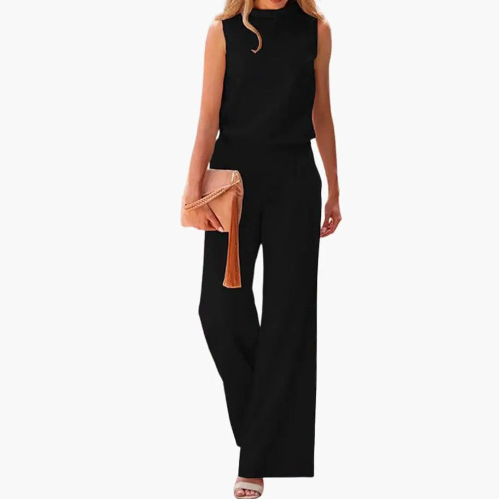 Women's Jumpsuit – O-Neck, Loose Fit & One-Piece Style