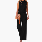 Women's Jumpsuit – O-Neck, Loose Fit & One-Piece Style