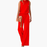 Women's Jumpsuit – O-Neck, Loose Fit & One-Piece Style