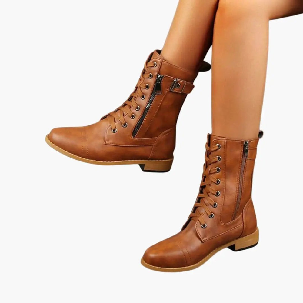 Women's Orthopedic Boots – Side Zipper & Rounded Toe Design