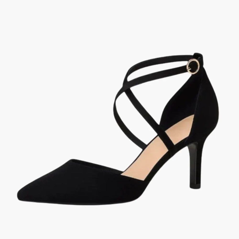 Women's Orthopedic Heels – Ankle Strap & Block Heel Design