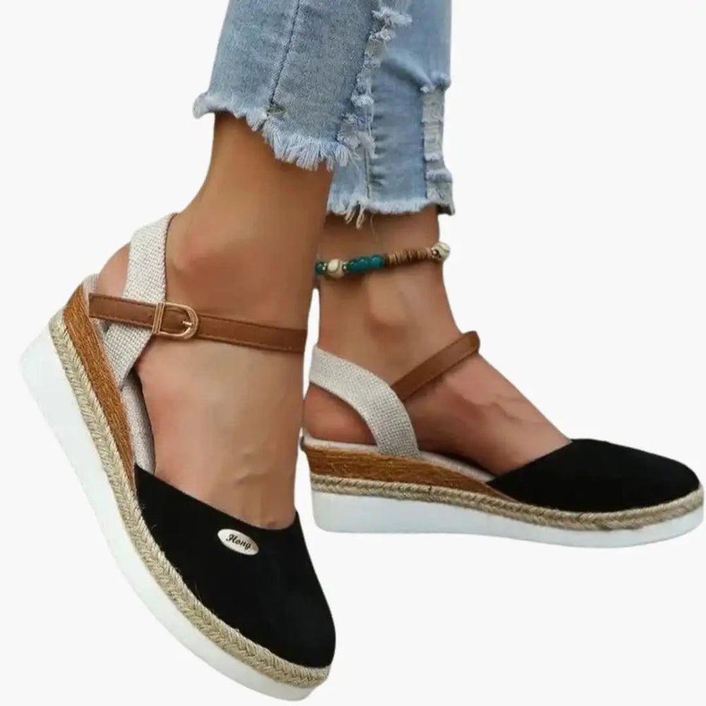 Women's Orthopedic High Heels – Rope Upper, Contoured Sole & Elevated Heel