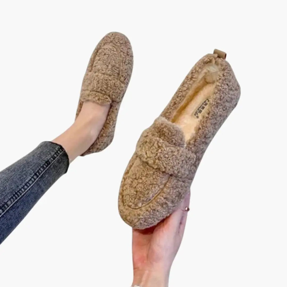 Women's Orthopedic Loafers – Slip-On Design, Rubber Sole & Textured Grip