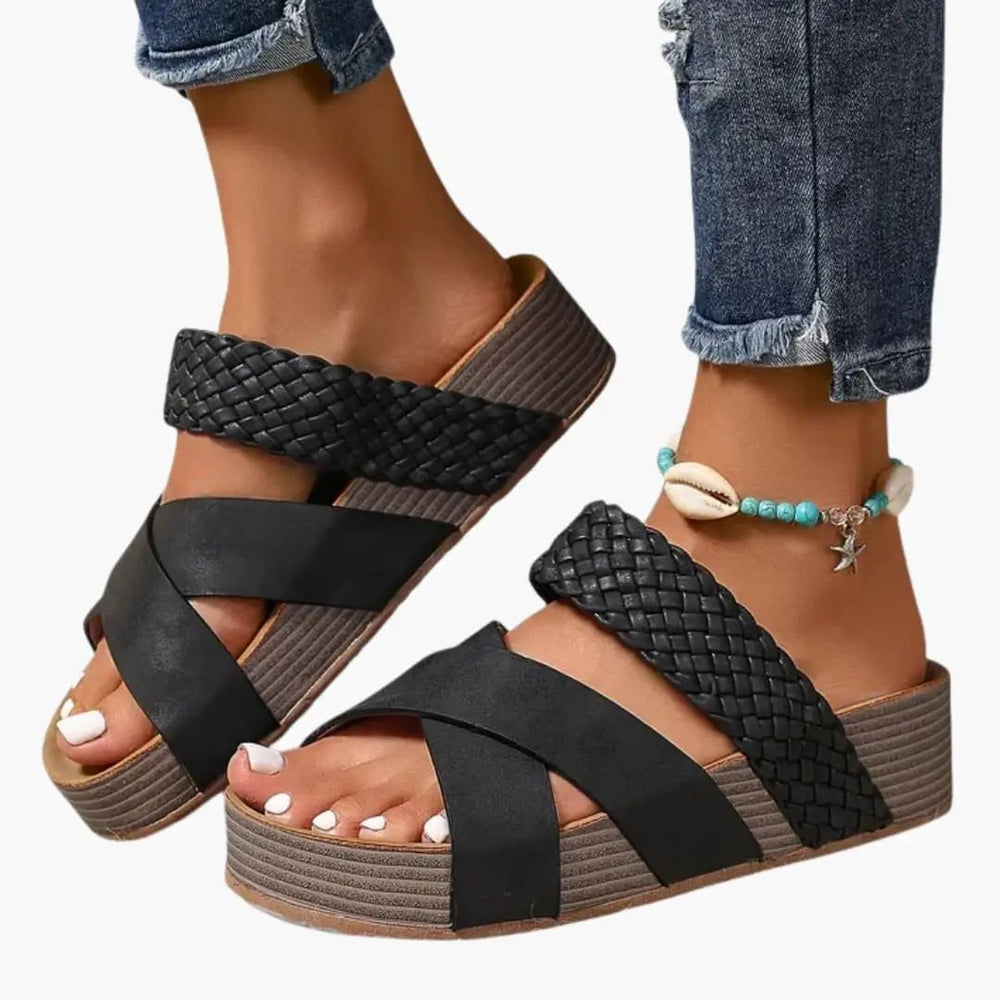 Women's Orthopedic Sandals – Contoured Sole, Slip-On Design & Textured Outsole