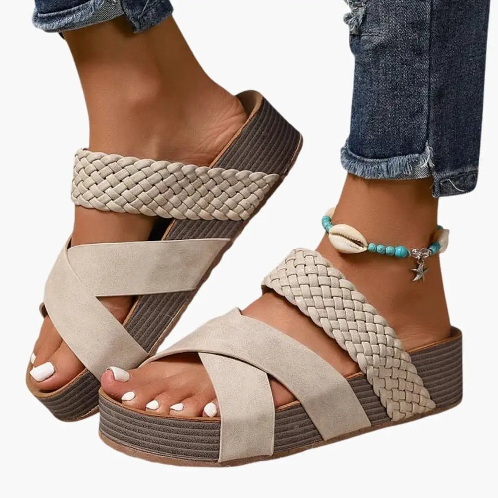 Women's Orthopedic Sandals – Contoured Sole, Slip-On Design & Textured Outsole