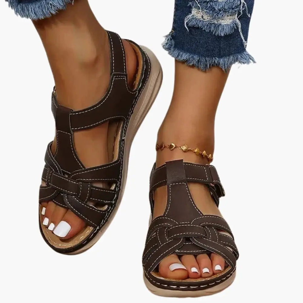 Women's Orthopedic Sandals – Leather Upper & Contoured Sole