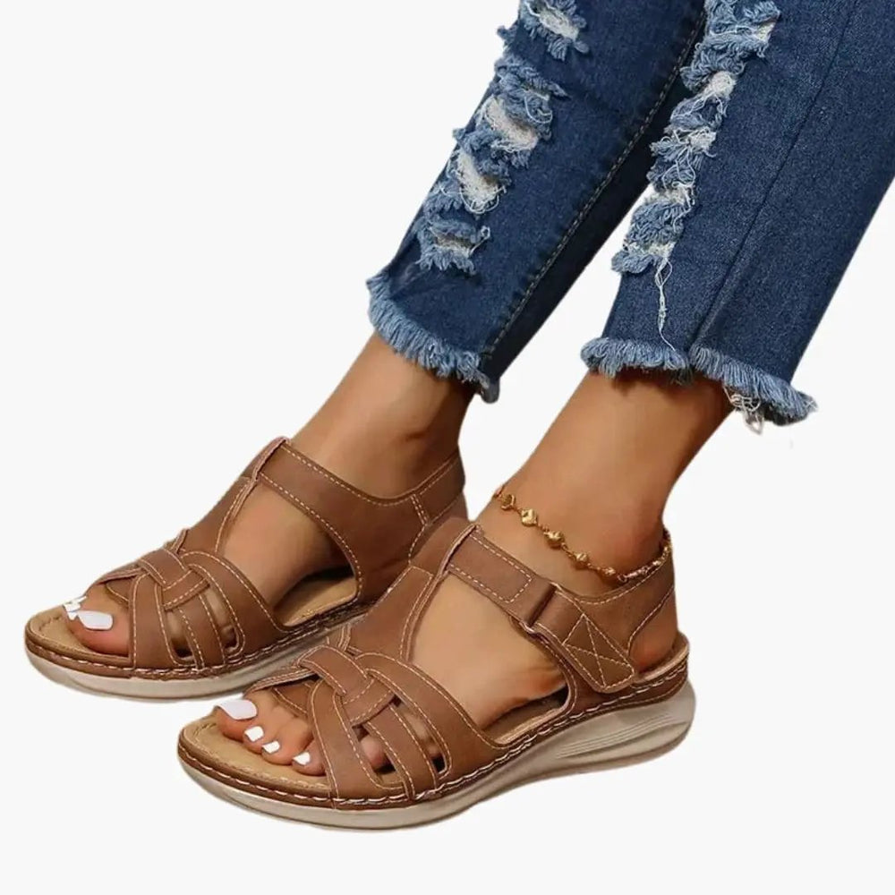 Women's Orthopedic Sandals – Leather Upper & Contoured Sole