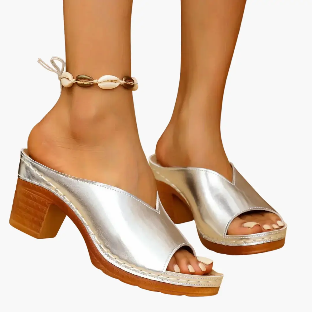 Women's Orthopedic Sandals – Thick Heel, Cushioned Sole & Open-Toe Design