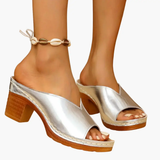 Women's Orthopedic Sandals – Thick Heel, Cushioned Sole & Open-Toe Design