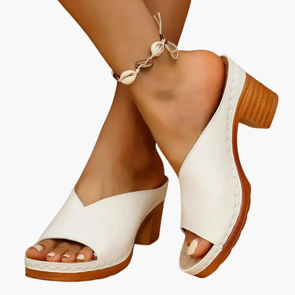 Women's Orthopedic Sandals – Thick Heel, Cushioned Sole & Open-Toe Design