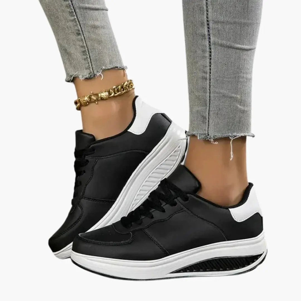 Women's Orthopedic Sneakers – Arch Support, Lace-Up Closure & Wedge Heel