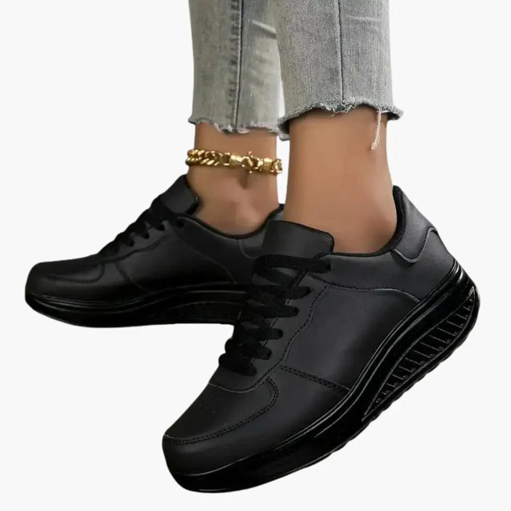 Women's Orthopedic Sneakers – Arch Support, Lace-Up Closure & Wedge Heel