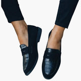Women's Orthopedic Loafers – Cushioned Insole & Textured Upper