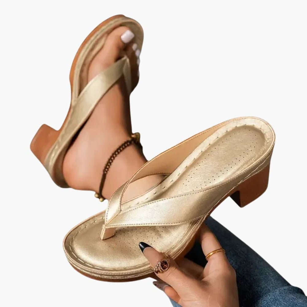 Women's Orthopedic Sandals – Contoured Footbed, Textured Sole & Slip-On Design