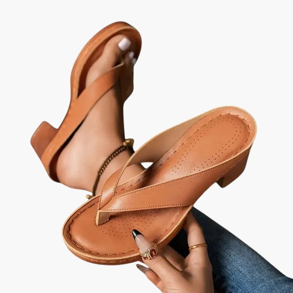 Women's Orthopedic Sandals – Contoured Footbed, Textured Sole & Slip-On Design