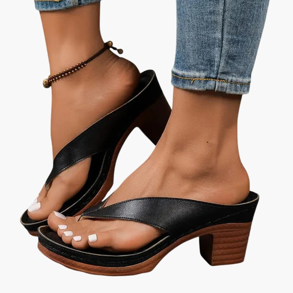 Women's Orthopedic Sandals – Contoured Footbed, Textured Sole & Slip-On Design