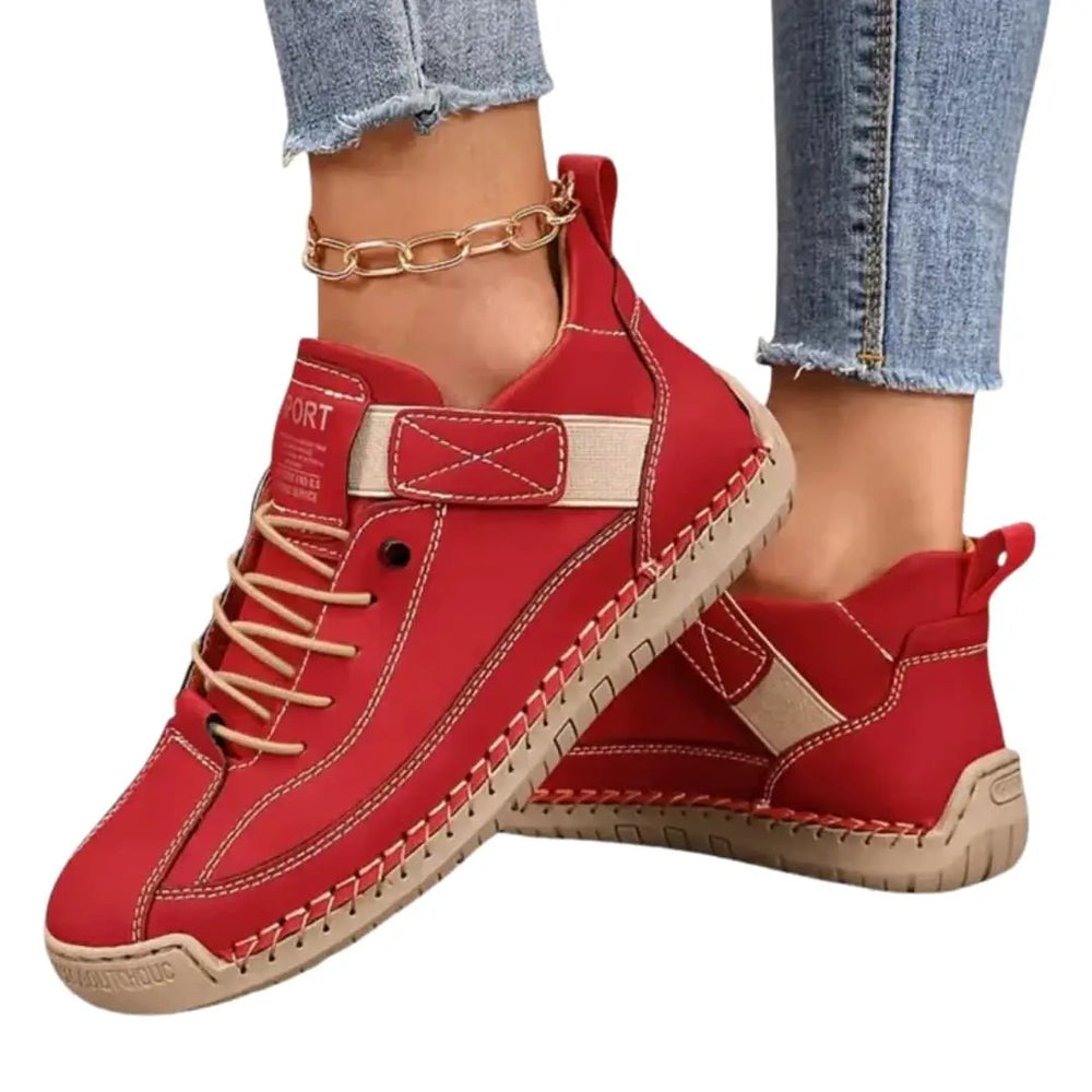Women's Orthopedic Sneakers – Elastic Panels & Cushioned Sole
