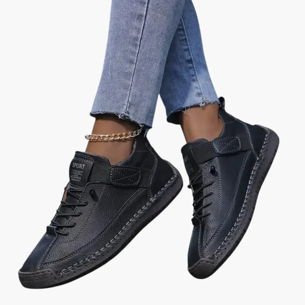 Women's Orthopedic Sneakers – Elastic Panels & Cushioned Sole